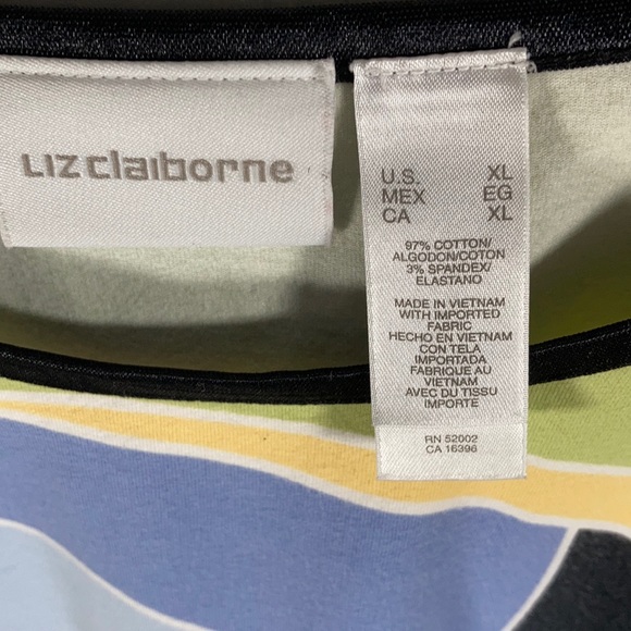 Liz Claiborne 3/4 length sleeve top - Picture 2 of 6